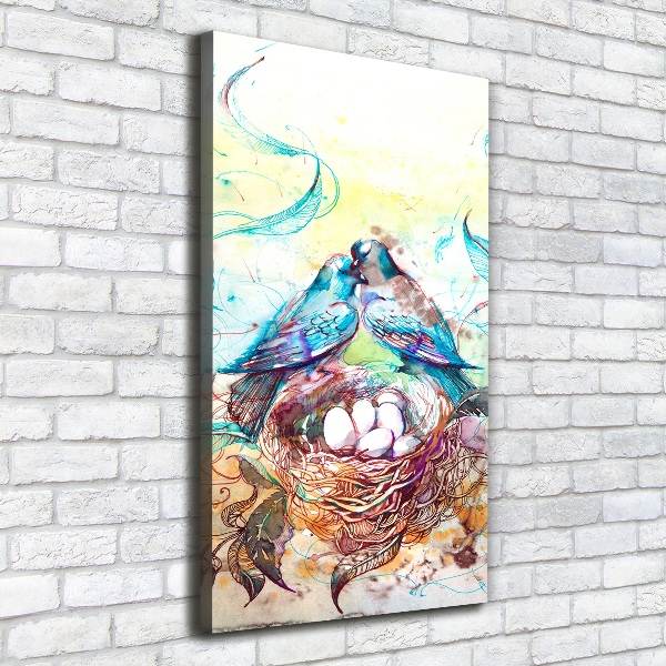 Quadro foto su tela verticale Famiglia