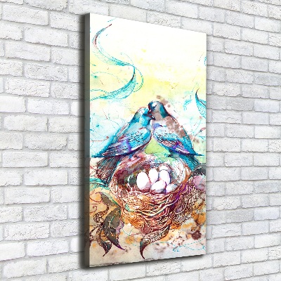 Quadro foto su tela verticale Famiglia