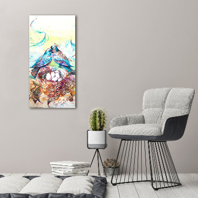 Quadro foto su tela verticale Famiglia