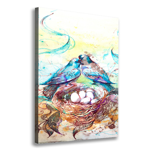 Quadro foto su tela verticale Famiglia