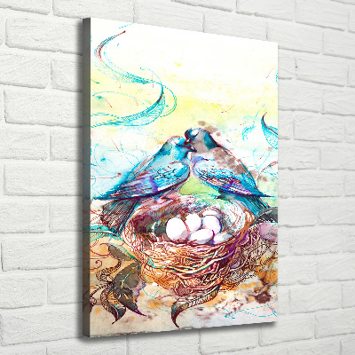 Quadro foto su tela verticale Famiglia