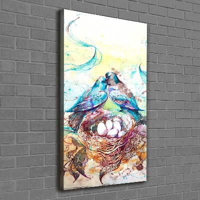 Quadro foto su tela verticale Famiglia