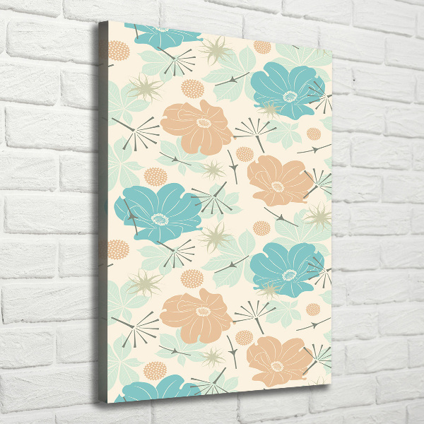 Stampa quadro su tela verticale Motivo floreale