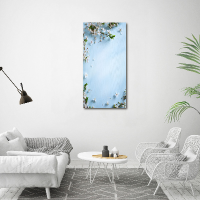 Quadro foto su tela verticale Fiori di ciliegio