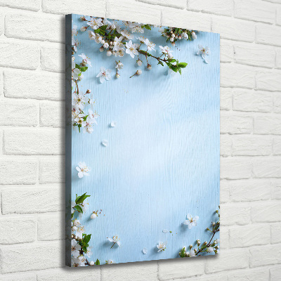 Quadro foto su tela verticale Fiori di ciliegio