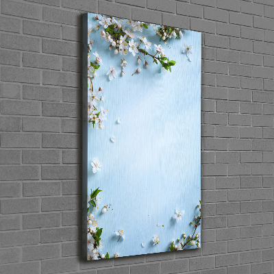 Quadro foto su tela verticale Fiori di ciliegio