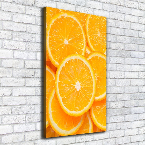 Stampa quadro su tela verticale Fette d'arancia