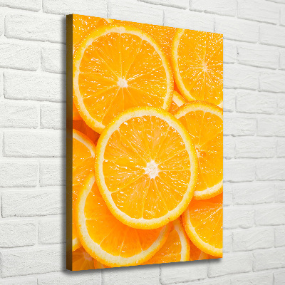 Stampa quadro su tela verticale Fette d'arancia