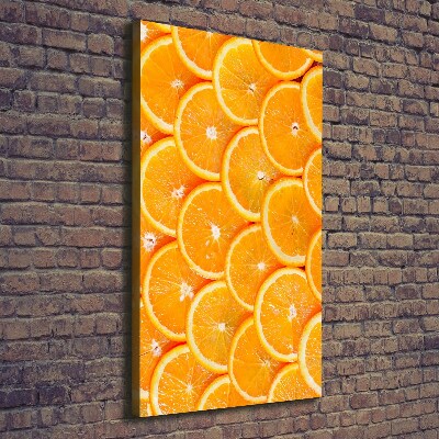 Quadro foto su tela verticale Fette d'arancia