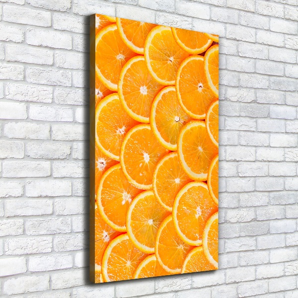 Quadro foto su tela verticale Fette d'arancia