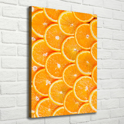 Quadro foto su tela verticale Fette d'arancia