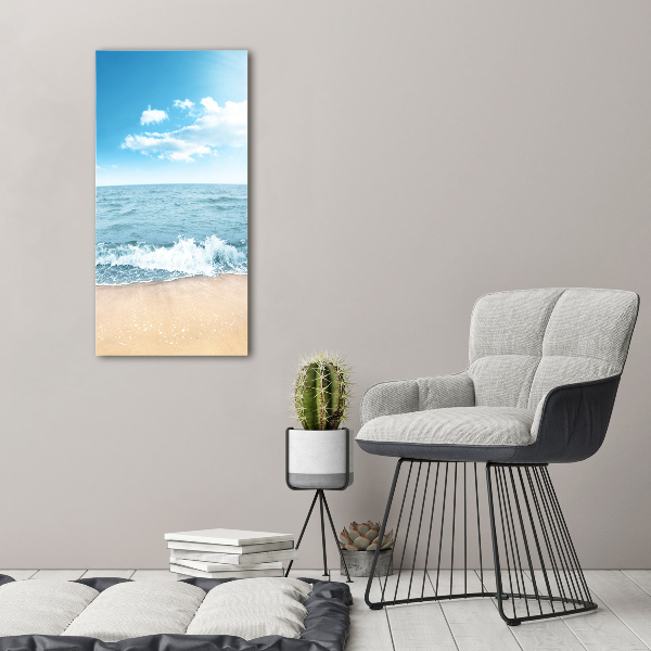 Quadro foto su tela verticale Spiaggia e mare