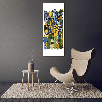 Quadro foto su tela verticale Mostri pazzi