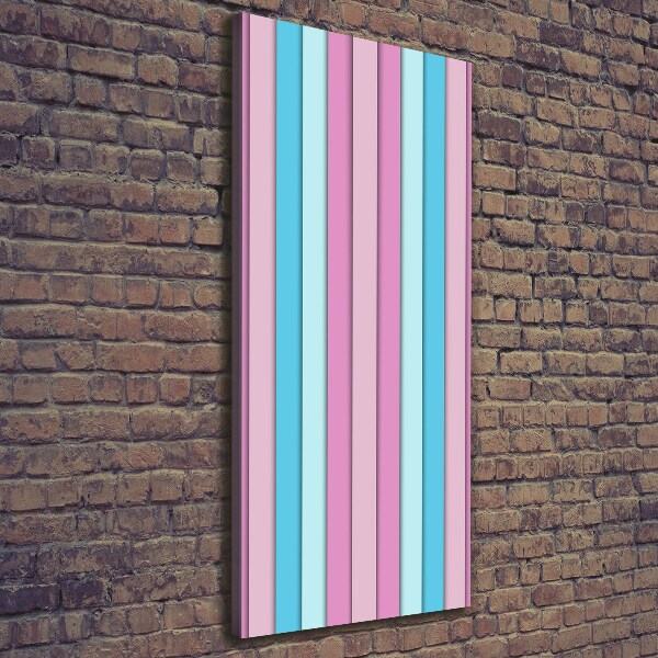 Quadro su tela canvas verticale Strisce colorate