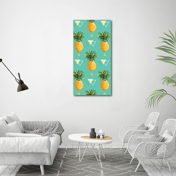 Stampa quadro su tela verticale Ananas