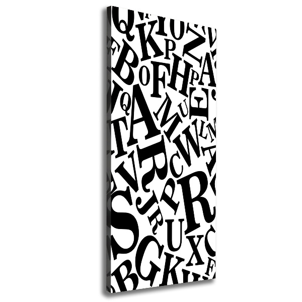 Stampa quadro su tela verticale Alfabeto