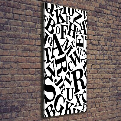 Stampa quadro su tela verticale Alfabeto