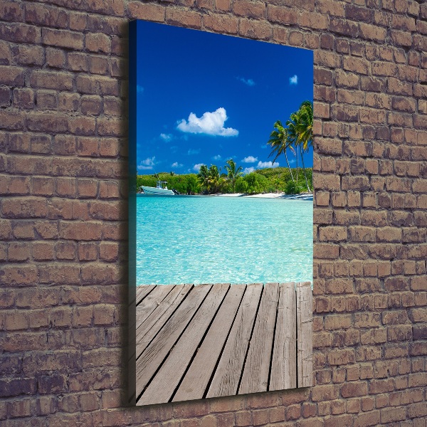 Quadro foto su tela verticale Spiaggia tropicale