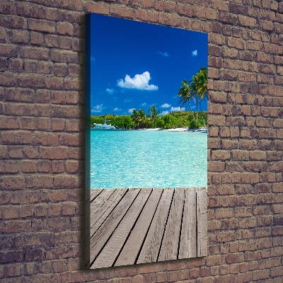 Quadro foto su tela verticale Spiaggia tropicale