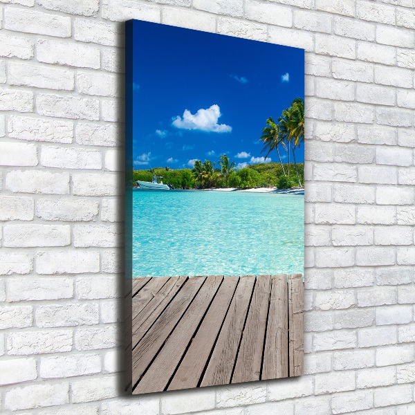 Quadro foto su tela verticale Spiaggia tropicale