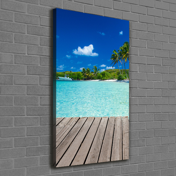Quadro foto su tela verticale Spiaggia tropicale