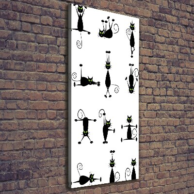 Quadro foto su tela verticale Gatti