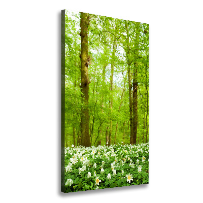 Quadro su tela canvas verticale Fiori nella foresta