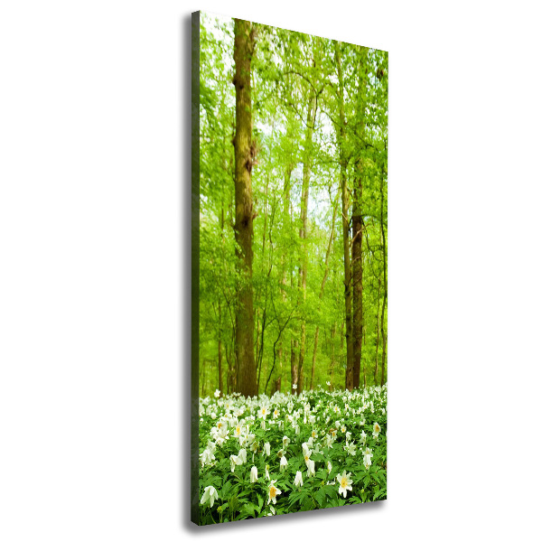 Quadro su tela canvas verticale Fiori nella foresta