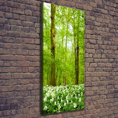 Quadro su tela canvas verticale Fiori nella foresta