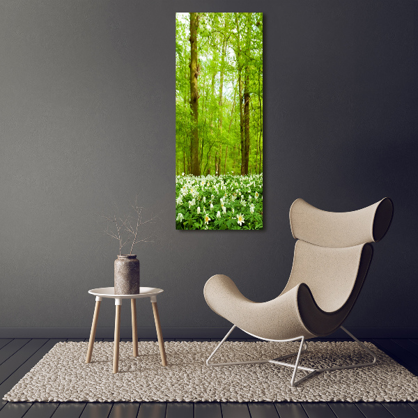 Quadro su tela canvas verticale Fiori nella foresta