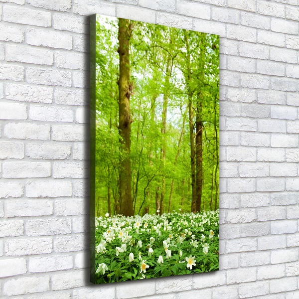 Quadro su tela canvas verticale Fiori nella foresta