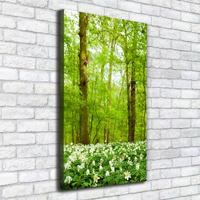 Quadro su tela canvas verticale Fiori nella foresta