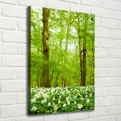 Quadro su tela canvas verticale Fiori nella foresta
