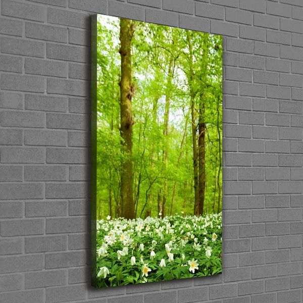 Quadro su tela canvas verticale Fiori nella foresta