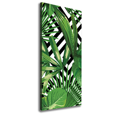 Quadro foto su tela verticale Foglie tropicali