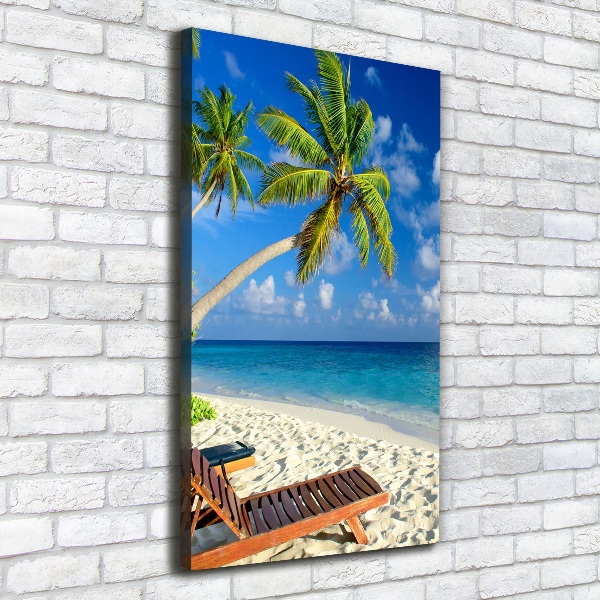 Quadro su tela canvas verticale Spiaggia tropicale