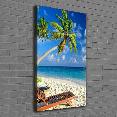 Quadro su tela canvas verticale Spiaggia tropicale