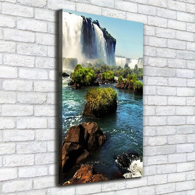 Quadro foto su tela verticale Cascata di Igazu