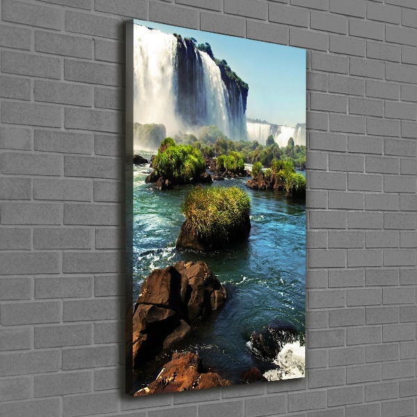Quadro foto su tela verticale Cascata di Igazu