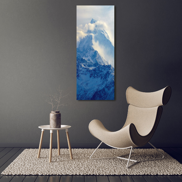 Quadro su tela canvas verticale In cima alla montagna