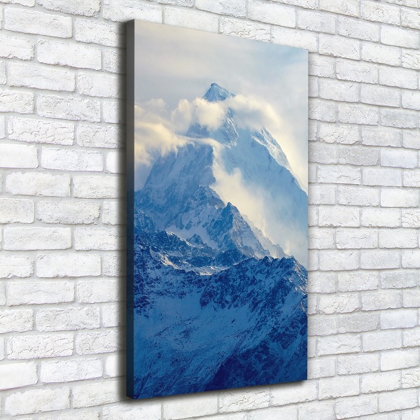 Quadro su tela canvas verticale In cima alla montagna