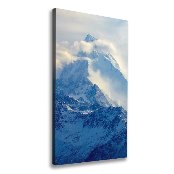Quadro su tela canvas verticale In cima alla montagna