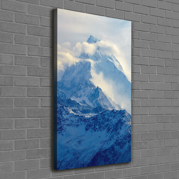 Quadro su tela canvas verticale In cima alla montagna