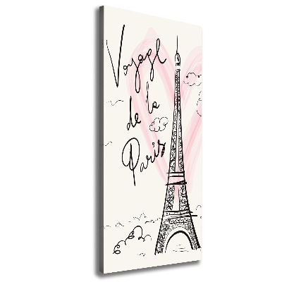 Quadro foto su tela verticale Torre Eiffel Parigi