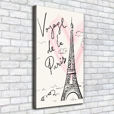 Quadro foto su tela verticale Torre Eiffel Parigi