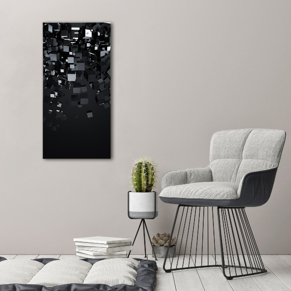 Quadro su tela canvas verticale Astrazione 3D