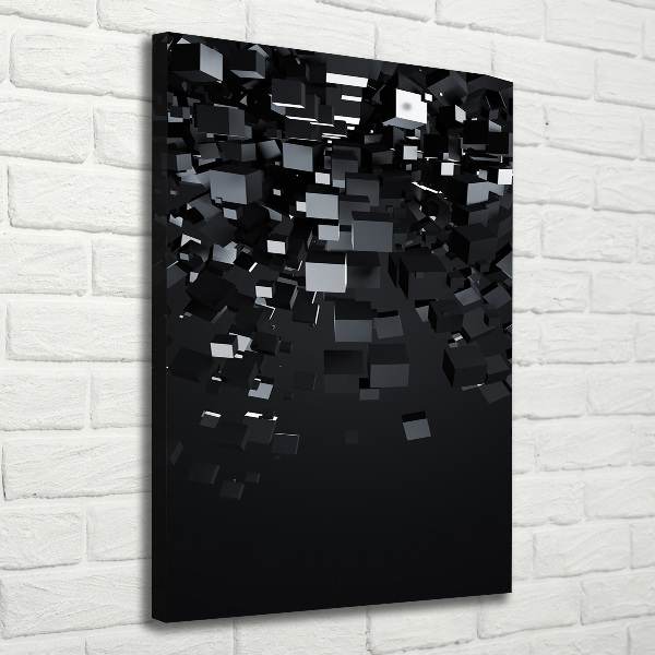 Quadro su tela canvas verticale Astrazione 3D