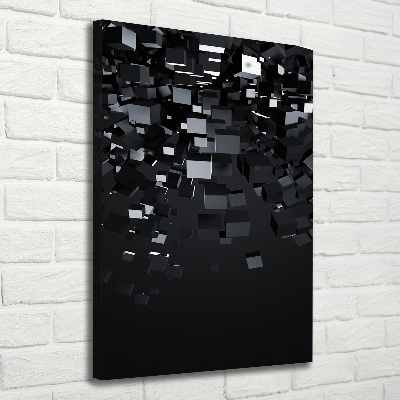 Quadro su tela canvas verticale Astrazione 3D
