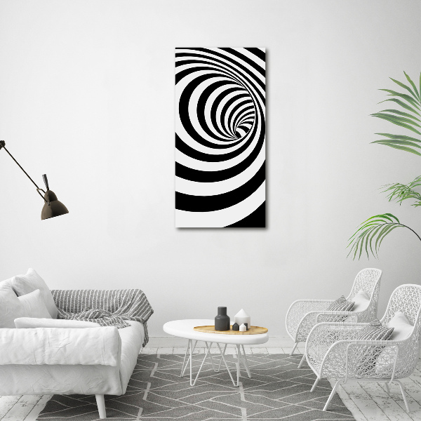 Quadro su tela canvas verticale Spirale a strisce