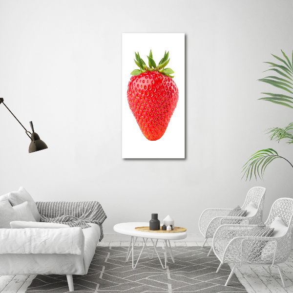 Stampa quadro su tela verticale Fragola